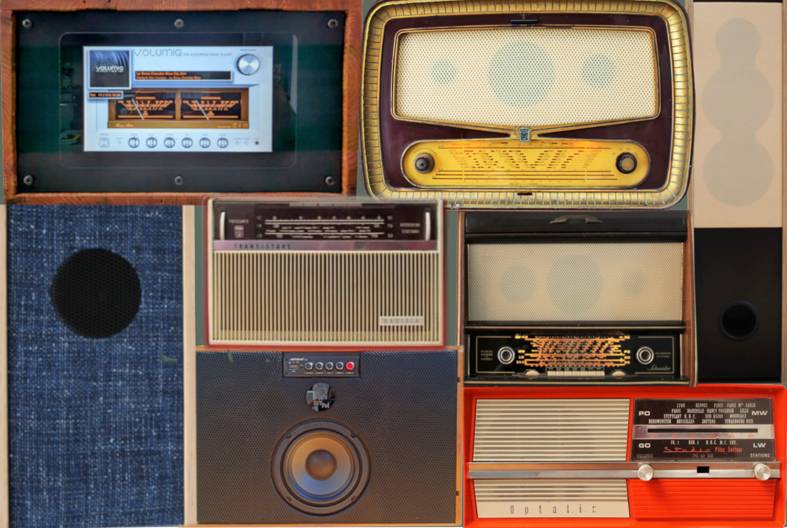 plusieurs postes TSF pour tester une enceinte