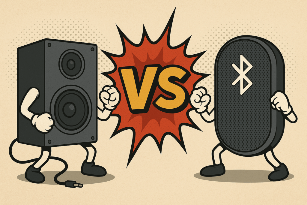 battle enceinte filaire et bluetooth