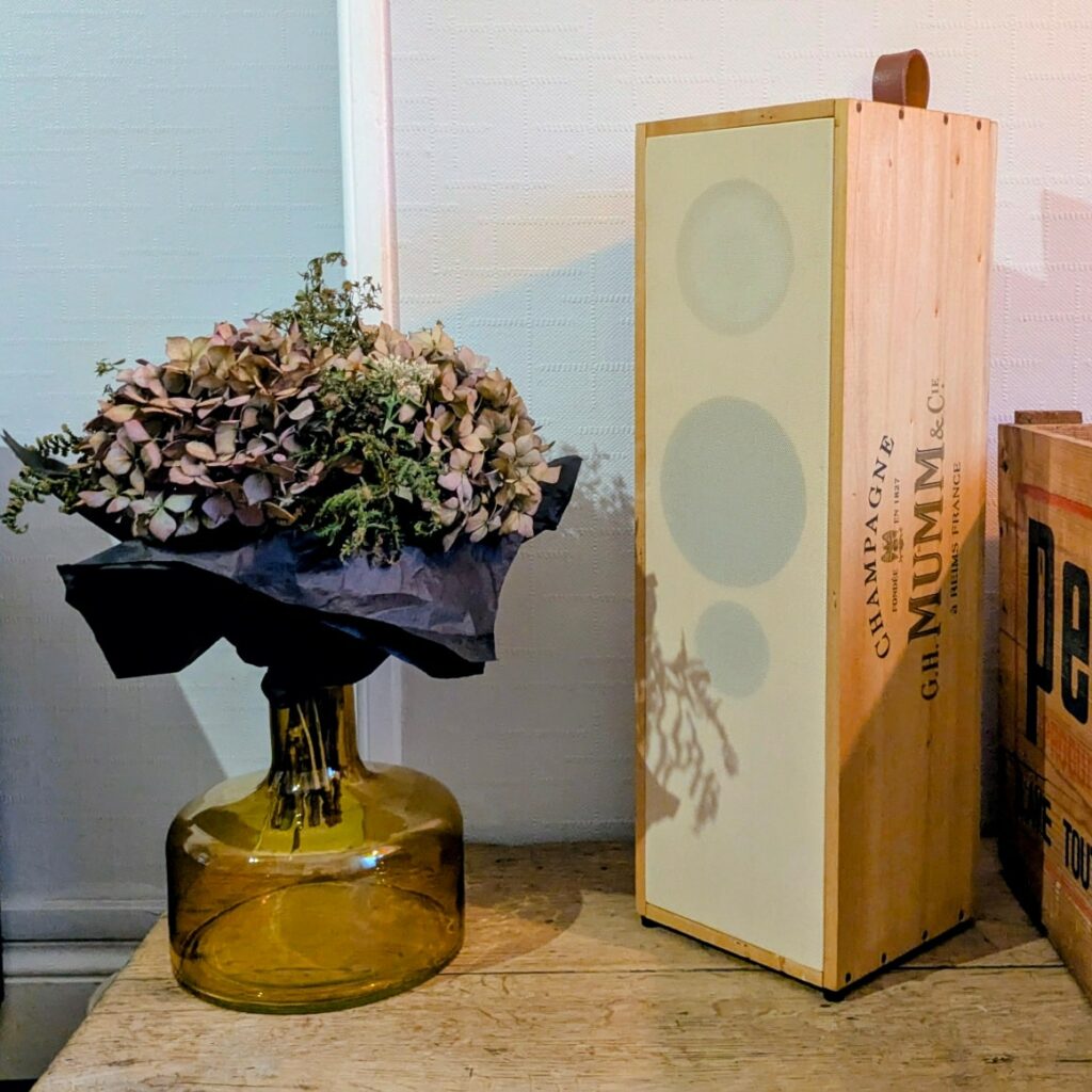 enceinte résidentielle : caisse à champagne