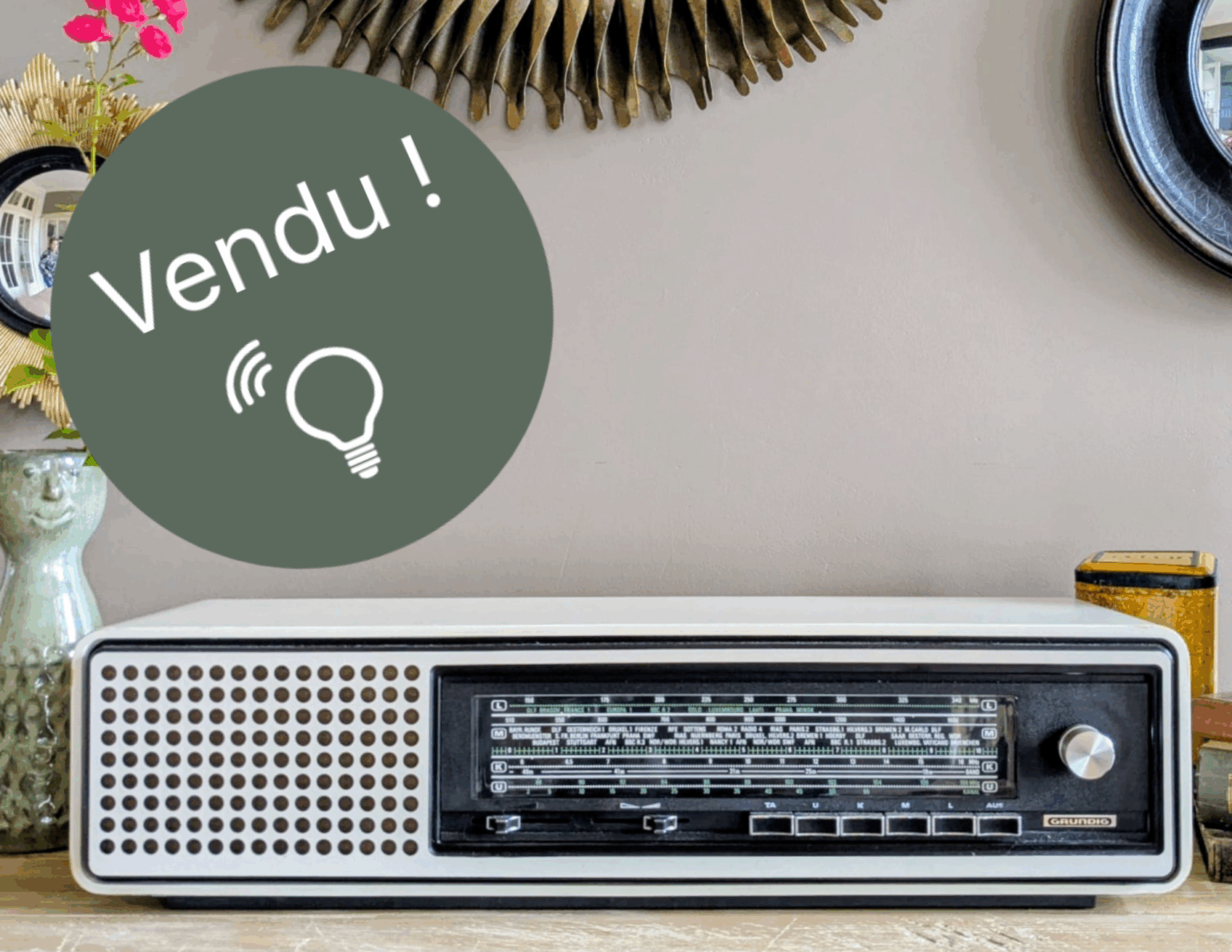 Poste Grunding modernisé en enceinte Bluetooth. Article vendu