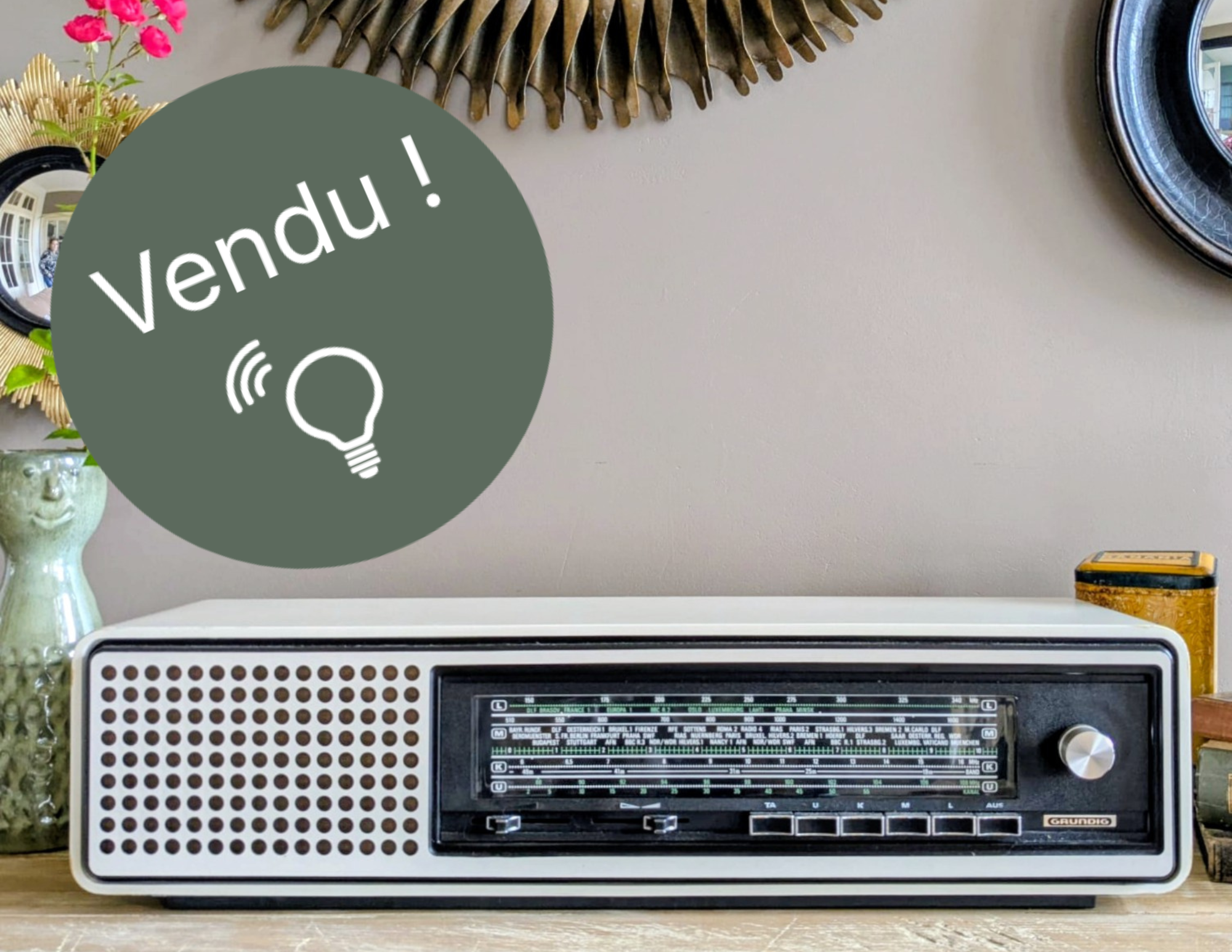 Poste Grunding modernisé en enceinte Bluetooth. Article vendu