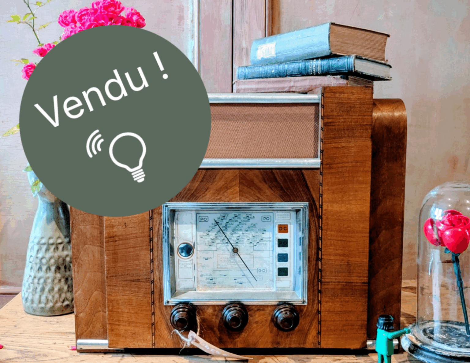 radio roosewelt modernisé en enceinte Bluetooth. Article vendu
